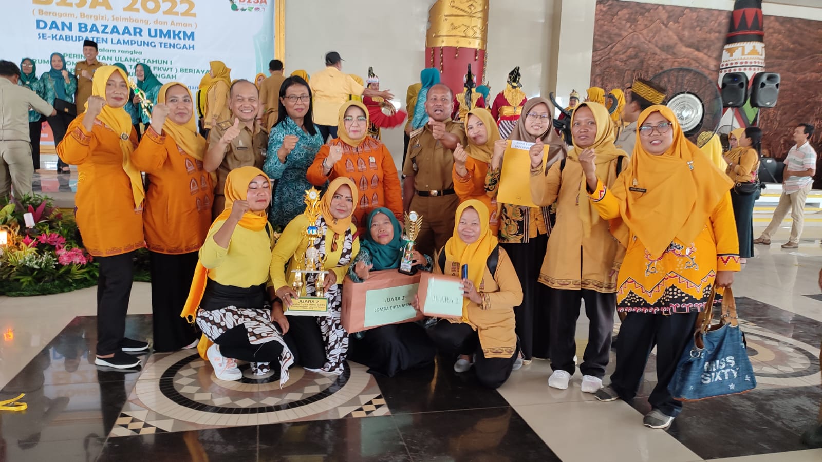 Kecamatan Punggur Juara 1 Lomba Bazar KWT dan Juara 2 Lomba Cipta Menu. 